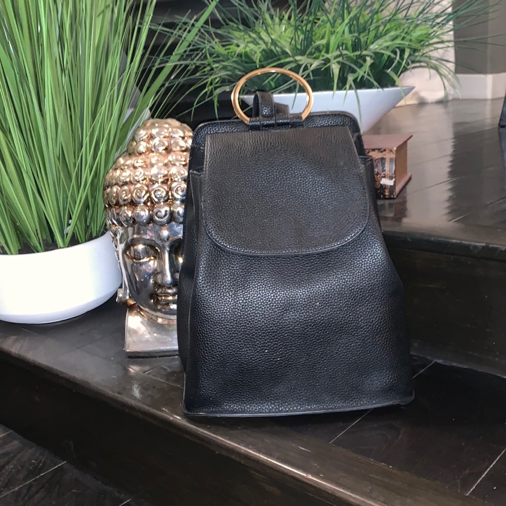 Cute black mini backpack